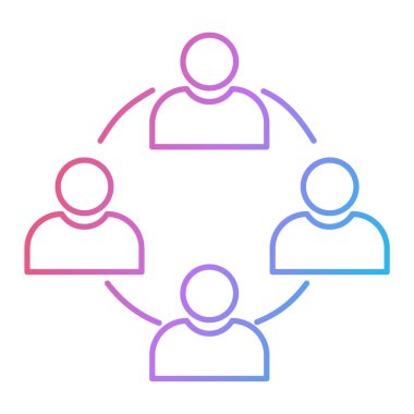 İş dünyası takım simgesinin vektör illüstrasyonu