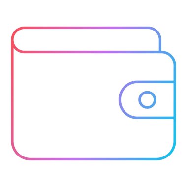 Cüzdan ikonu. Web için basit kredi kartı vektör simgeleri çizimi