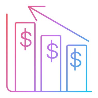 Dolar simgesi vektörü. İnce çizgi sembolü. izole edilmiş sınır çizimi