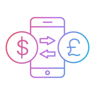 dolar ve para vektör illüstrasyon tasarımlı akıllı telefon