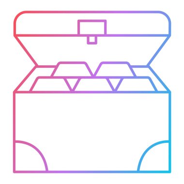 Hazine sandığı vektör çizim tasarımı içeren kutu