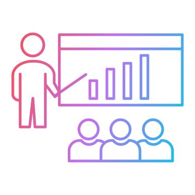 sunum simgesi vektör illüstrasyonu