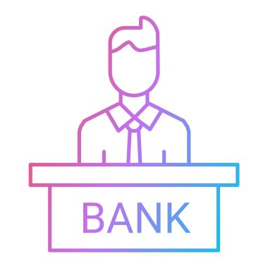 İş adamı vektörü ince çizgi simgesi