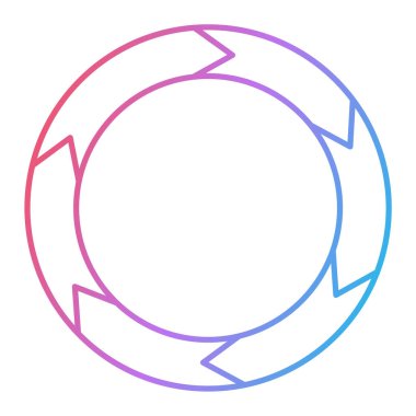 Çember döndürme simgesi vektör çizimi