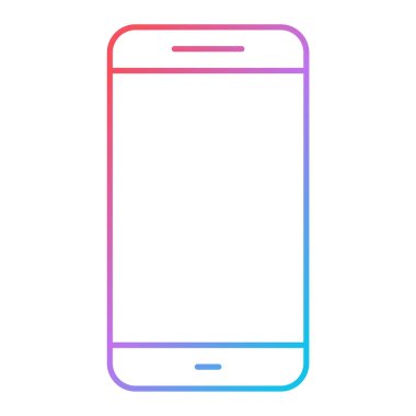 Cep telefonu ikonlu akıllı telefon. Web tasarımı için akıllı hücre aygıtı vektör simgelerinin düz çizimi