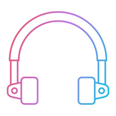 kulaklık simgesi vektör illüstrasyonu