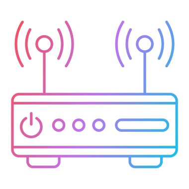 router simgesi vektör illüstrasyonu