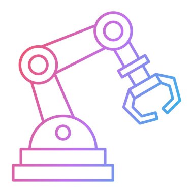 Robot kol ikonu. Robot el vektör sembolü çizimi. beyaz arkaplanda izole