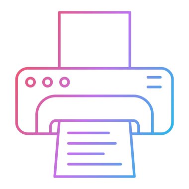 Yazıcı simgesi vektör illüstrasyonu