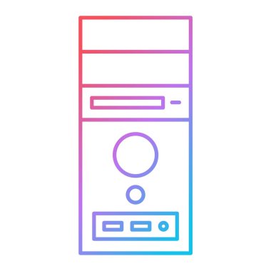 Modern bilgisayarın vektör illüstrasyonu 