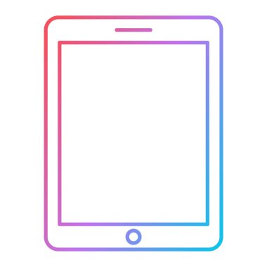 tablet pc simgesi. Web tasarımı için cep telefonu vektör simgelerinin düz çizimi