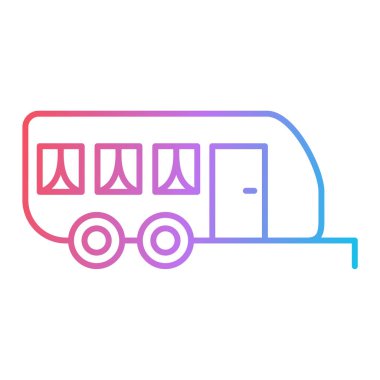 Bir tren simgesinin vektör illüstrasyonu