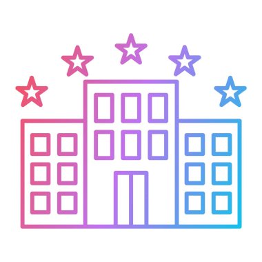 Otel simgesi vektör illüstrasyonu