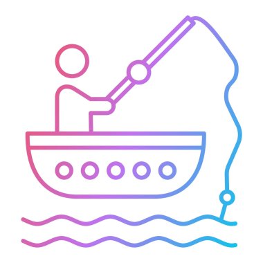 Tekne simgesinin vektör illüstrasyonu