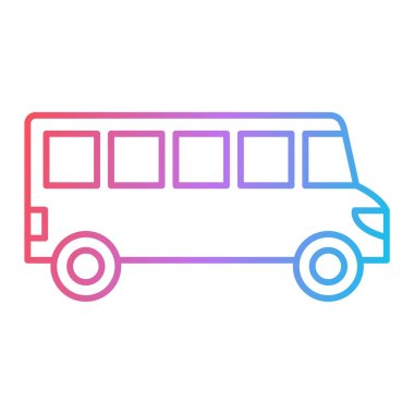 bus simgesi vektör illüstrasyonu