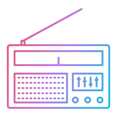 radyo simgesi vektör illüstrasyonu