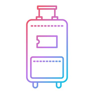 bavul ikonu vektör illüstrasyonu