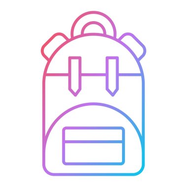 sırt çantası simgesi vektör illüstrasyonu