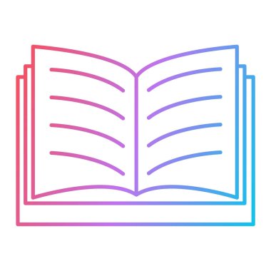 kitap simgesi vektör illüstrasyonu