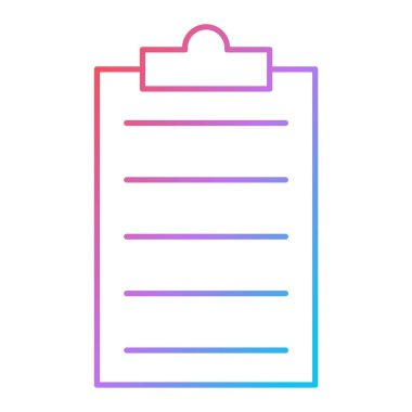 Kontrol listesi simgesi, vektör illüstrasyonu