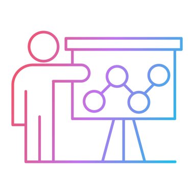 sunum simgesi vektör illüstrasyonu