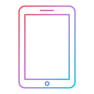 tablet pc simgesi. Web tasarımı için cep telefonu vektör simgelerinin düz çizimi