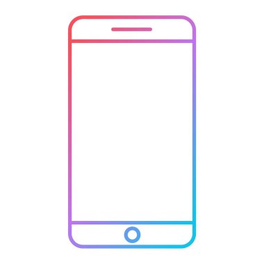 Akıllı telefon aygıtı simgesi. Web için cep telefonu vektör simgelerinin düz çizimi