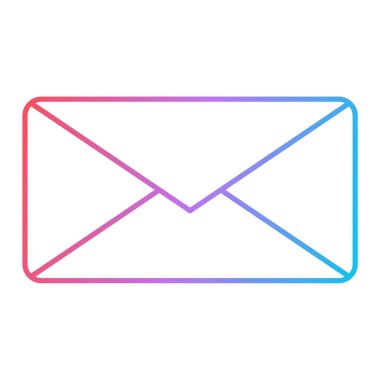 Zarf posta simgesi. ana hat ileti harf vektör illüstrasyon sembolü