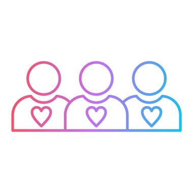 Bir grup insanın vektör çizimi