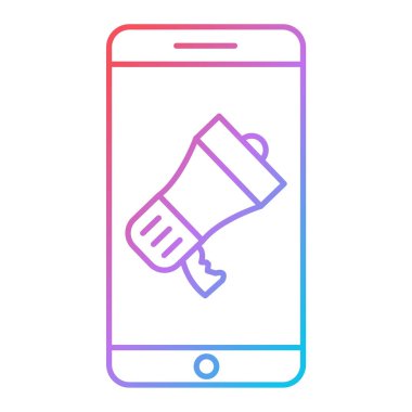 Cep telefonu hattı kutsal kişilerin resmi, vektör çizim