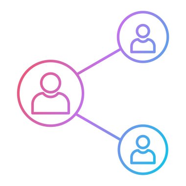 sosyal ağ simge vektör çizim