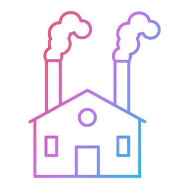 Bir fabrika binasının vektör çizimi