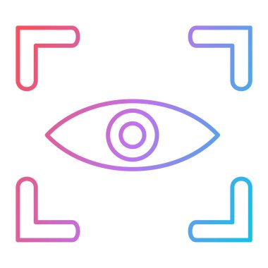 Göz çizgisi simgesi, vektör çizimi