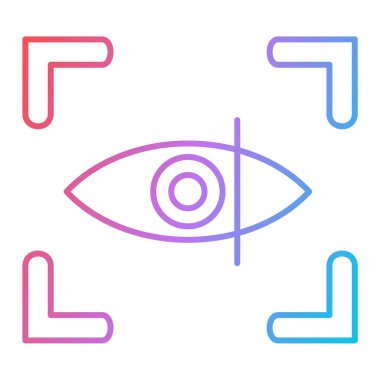 Bir göz çizgisi simgesinin vektör çizimi