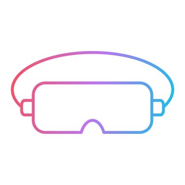 Gözlük ikonu. Web için sanal maske vektör simgelerinin özet çizimi