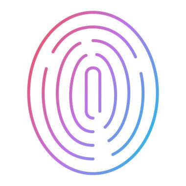 parmak izi ikonu. Ağ için pembe vektör işaretinin özet çizimi