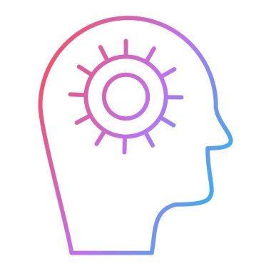 Bir kafa simgesinin vektör illüstrasyonu