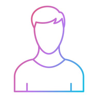 avatar ince çizgi simgesi, vektör illüstrasyonu