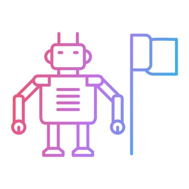 robot ikon vektör illüstrasyonu