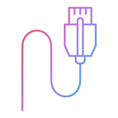 usb kablo simgesi vektör illüstrasyon tasarımı