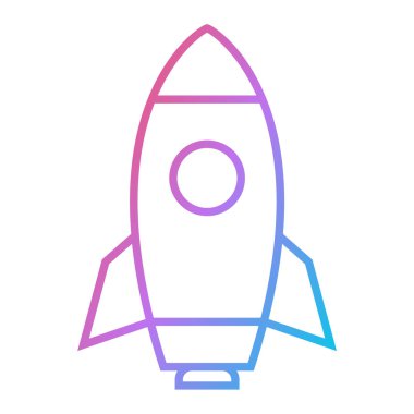 roket ikonu vektör illüstrasyonu