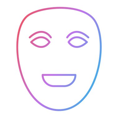 yüz maskesi simgesi, vektör illüstrasyonu