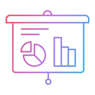 iş grafik hat simgesi, vektör çizim