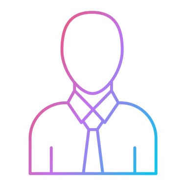 Erkek ikonu. Web için iş adamı vektör çizgisi simgelerinin basit çizimi