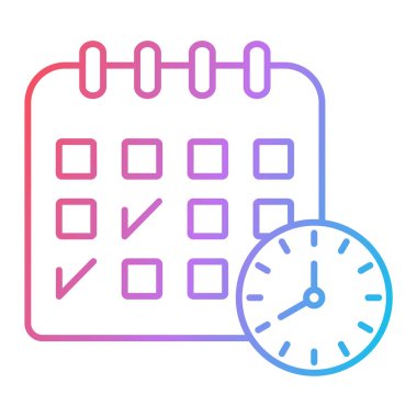 Takvim simgesi vektör illüstrasyonu