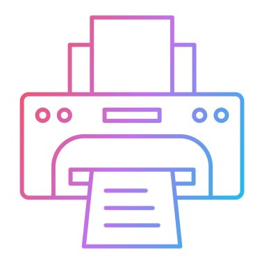 Yazıcı simgesi vektör illüstrasyonu