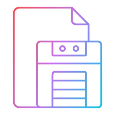 Dosya biçim simgesinin vektör illüstrasyonu