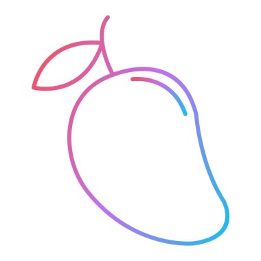 Taze meyve simgesinin vektör illüstrasyonu 