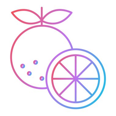 Taze meyve simgesinin vektör illüstrasyonu 