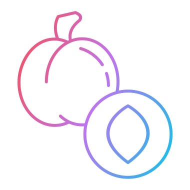 Taze meyve simgesinin vektör illüstrasyonu 